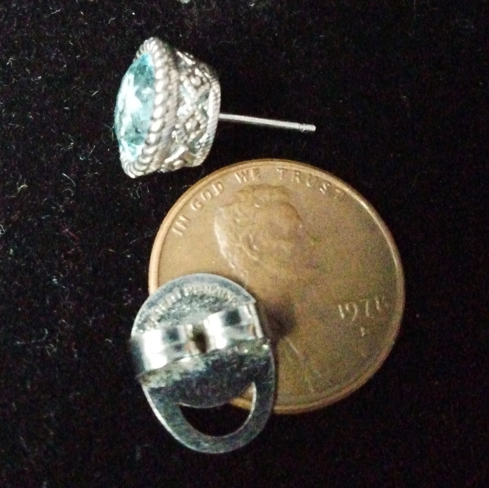 Judith Ripka Sterling Silver Gemstone Stud